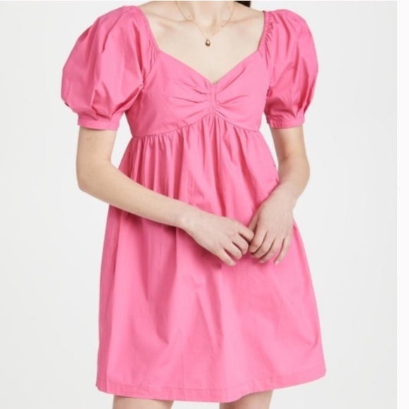 English Factory Dresses & Skirts - English Factory Puff Sleeve V Neck Babydoll Dress